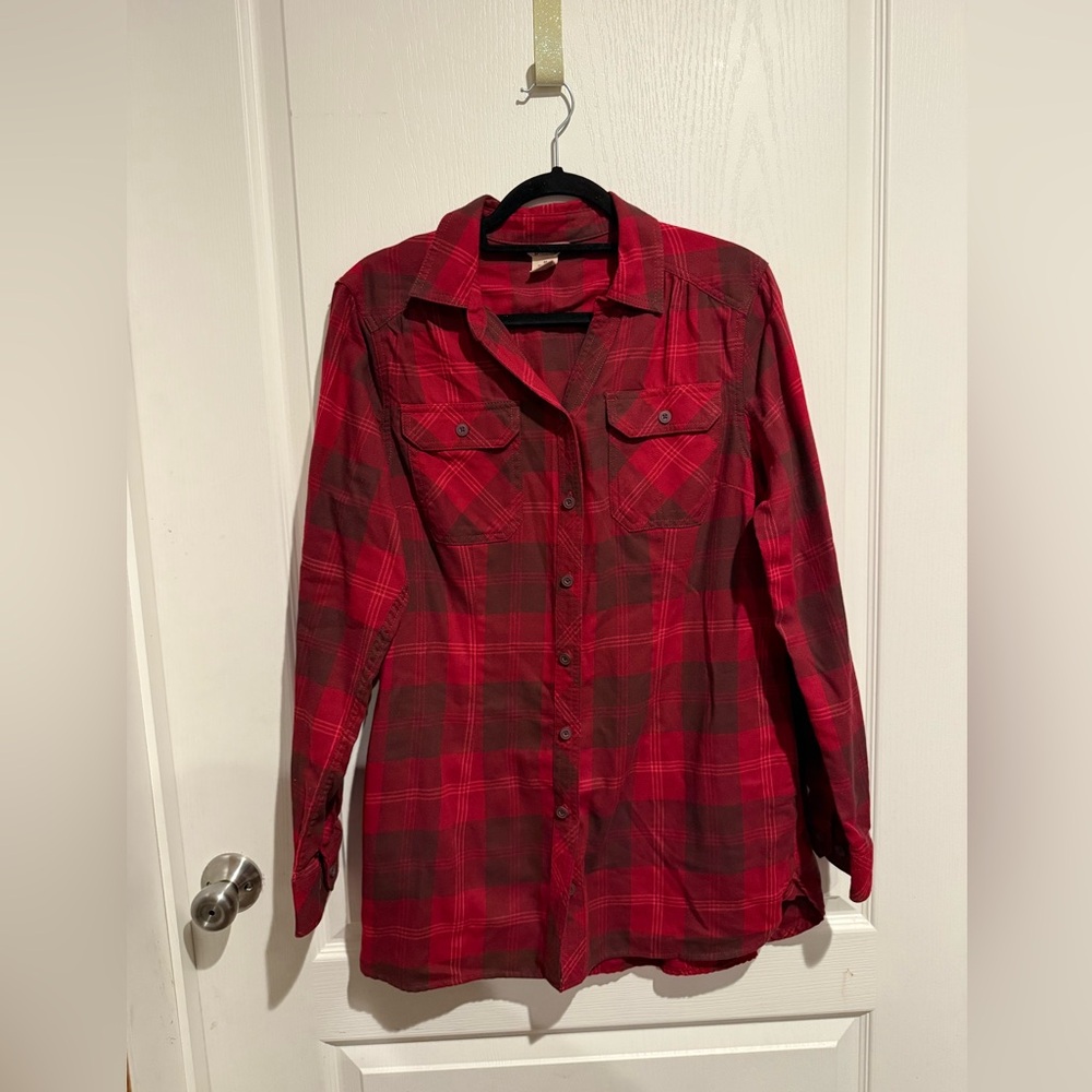 Duluth Trading Co Red and Black Plaid Shirt - Picture 1 of 3